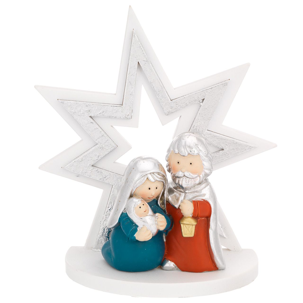 ALBERO STELLA H. 150 ARGENTO CON PRESEPE